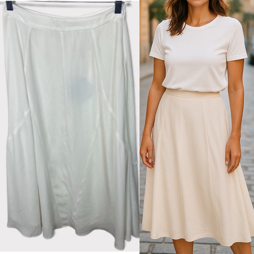 NWT Show Me Your Mumu White Midi Skirt Lined New Tags Size Medium Bohemian Boho